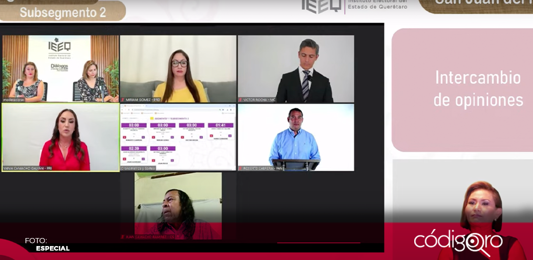 IEEQ realiza diálogo entre candidaturas a la Presidencia Municipal de SJR