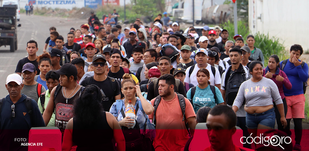 Caravana de migrantes parte de Tapachula hacia EUA