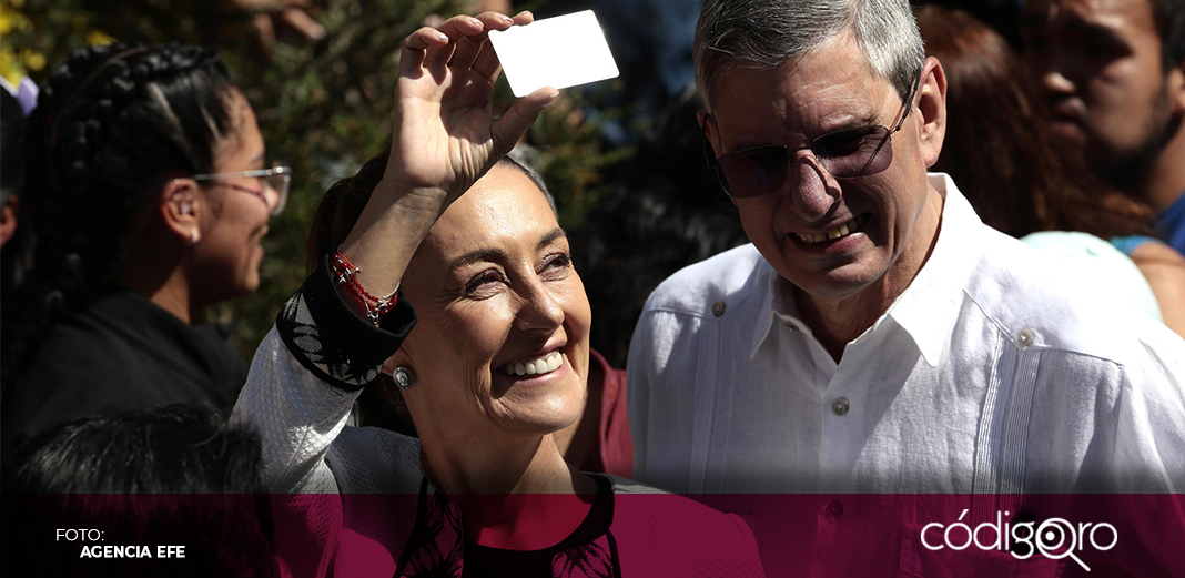 Claudia Sheinbaum vota en la alcaldía Tlalpan