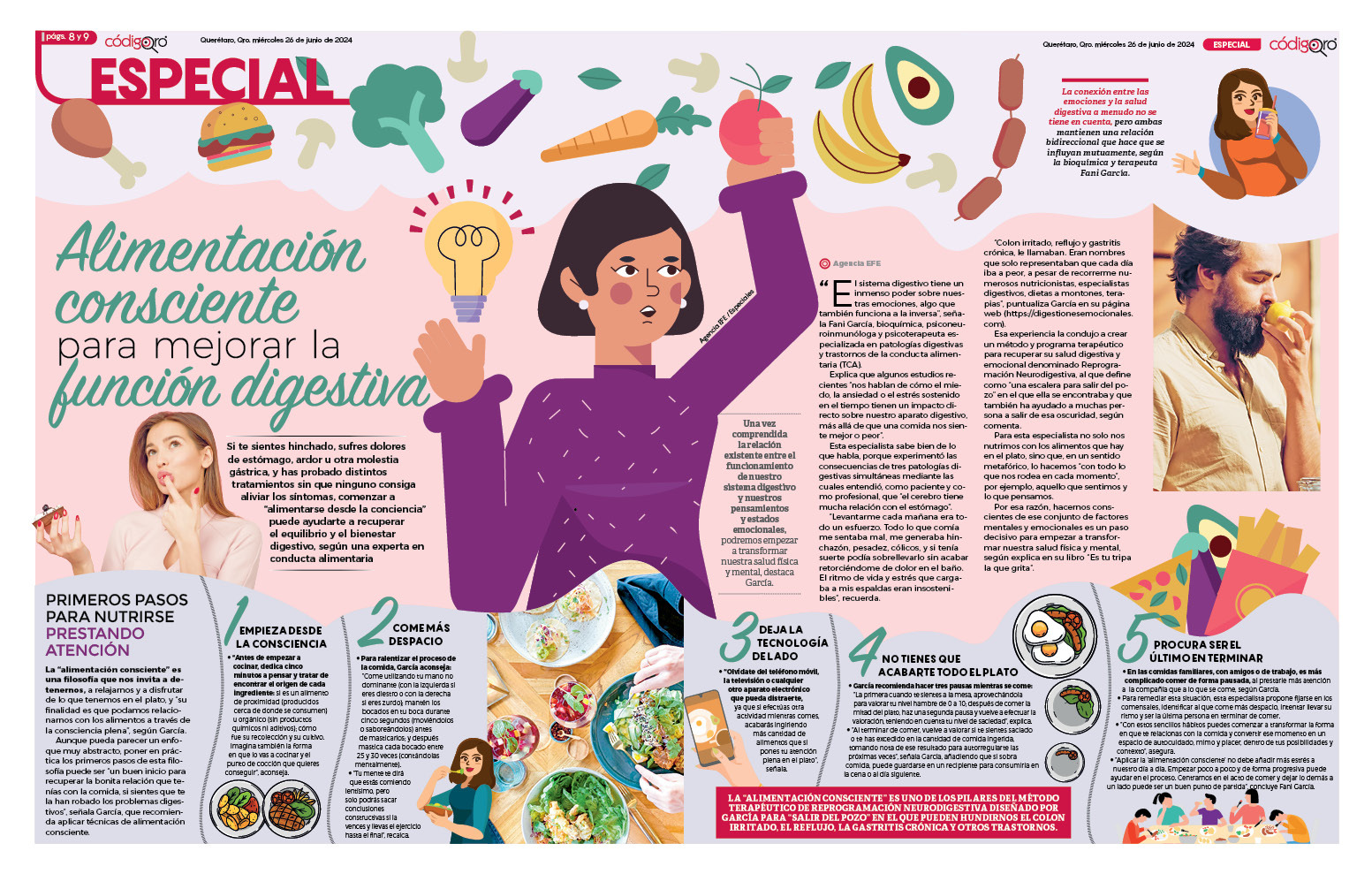 Alimentación consciente para mejorar la función digestiva