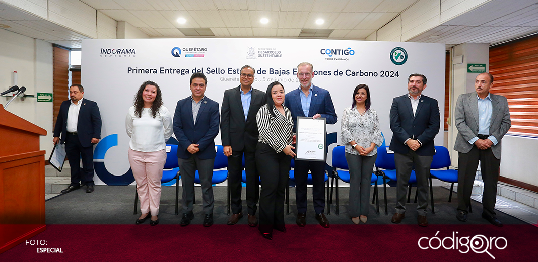Entregan Sello Estatal de Bajas Emisiones de Carbono en 2024