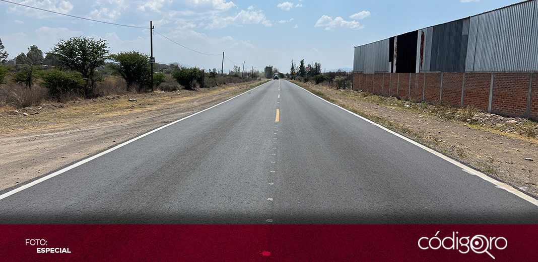 Rehabilitan carretera estatal de acceso a San Isidro, Corregidora