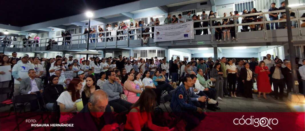 Estudiantes y profesores de la Facultad de Derecho de la UAQ rechazaron la reforma judicial. Foto: Rosaura Hernández