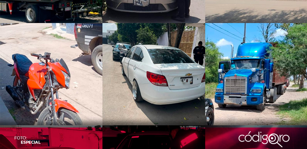 Policía Estatal asegura 9 vehículos con reporte de robo