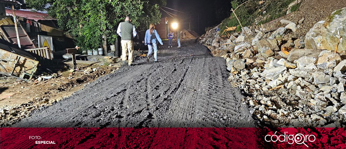 Abren un carril provisional en Pinal de Amoles