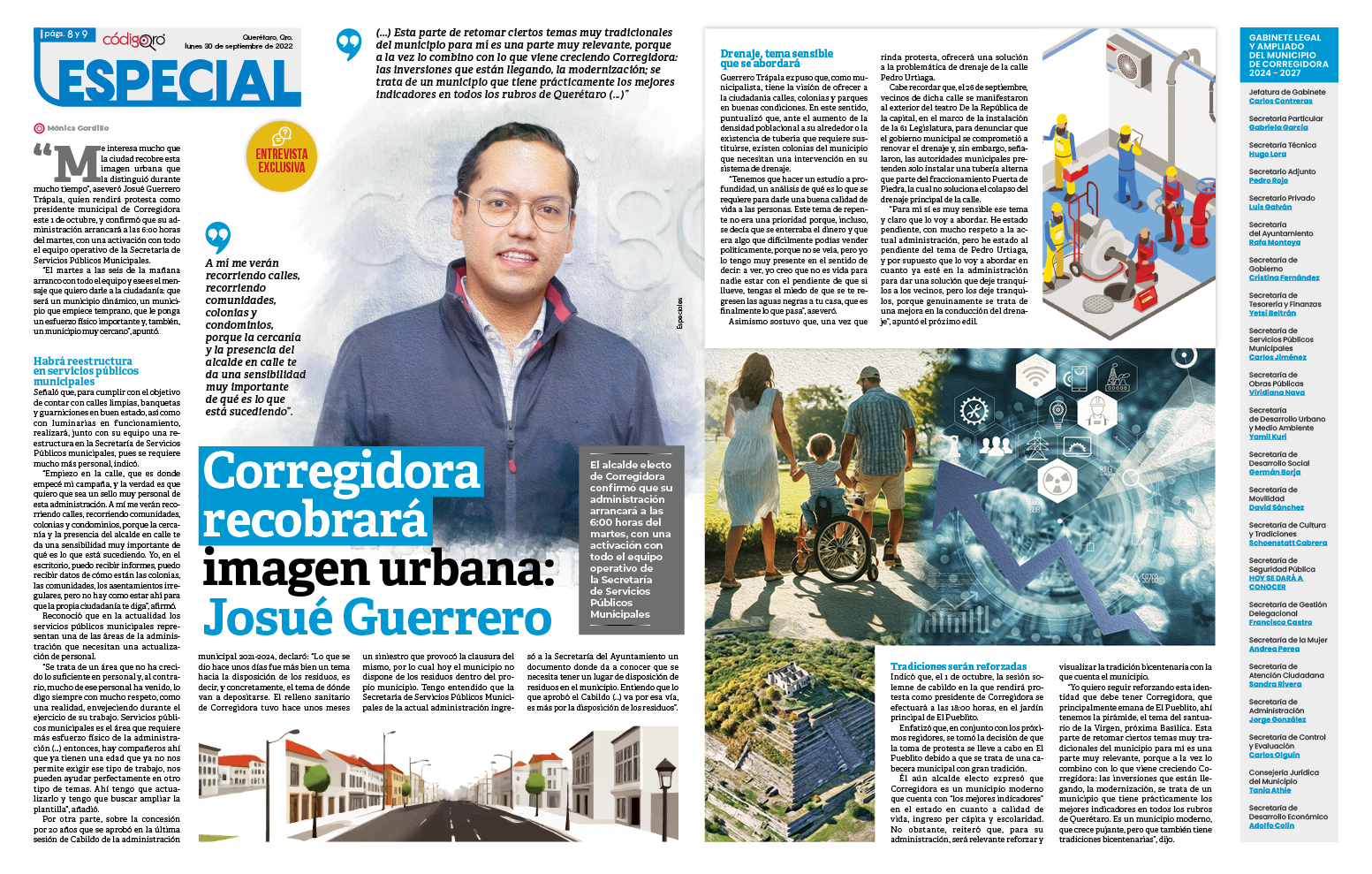 Corregidora recobrará imagen urbana: Josué Guerrero