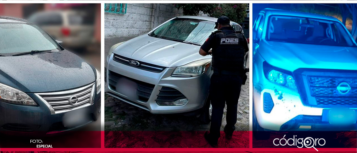 En Querétaro, elementos de POES recuperan siete unidades robadas