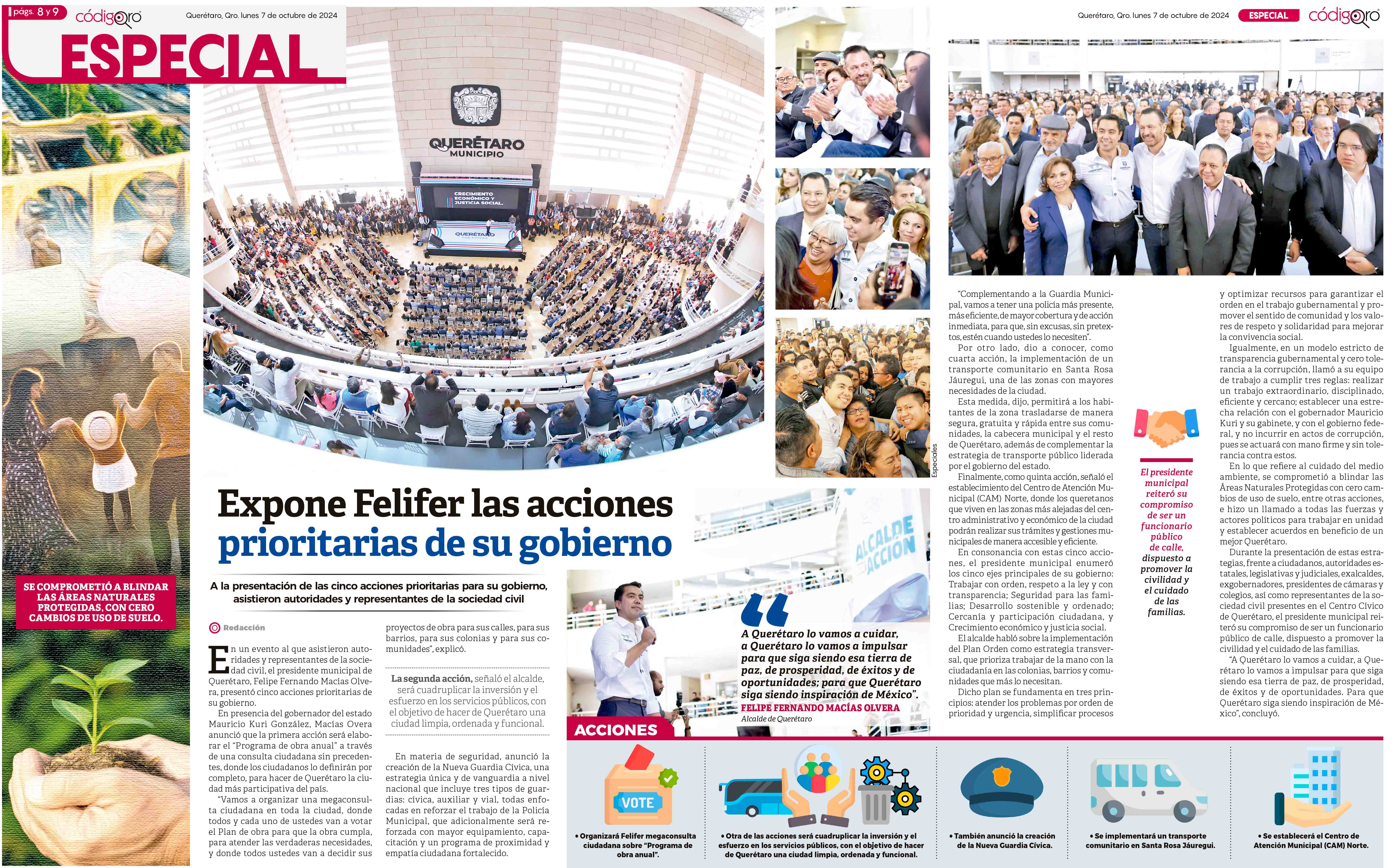 Expone Felifer las acciones prioritarias de su gobierno