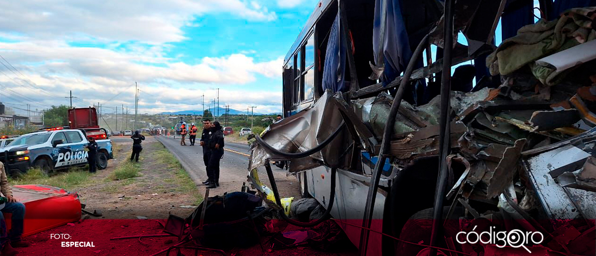 Accidente entre autobús y tráiler deja una persona sin vida