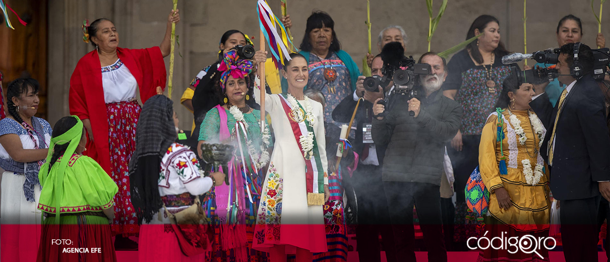 Claudia Sheinbaum recibe el bastón de mando