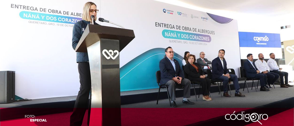 Entrega Car Herrera obra de albergues SEDIF