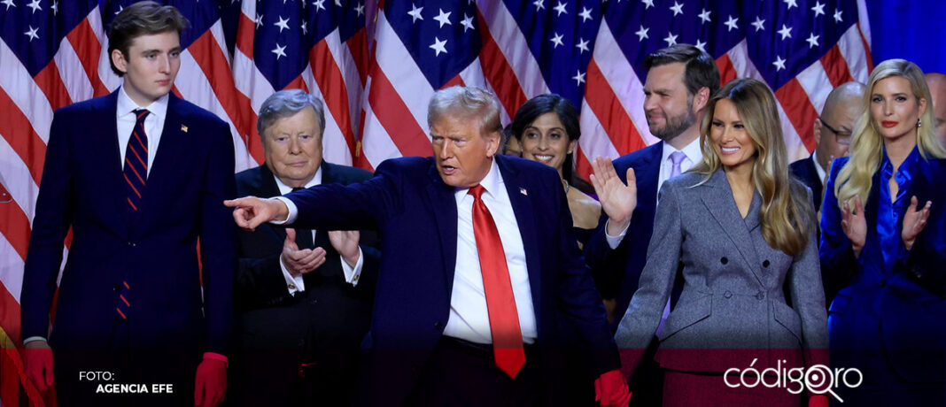 Donald Trump celebró su inminente regreso a la Casa Blanca en enero de 2025. Foto: Agencia EFE