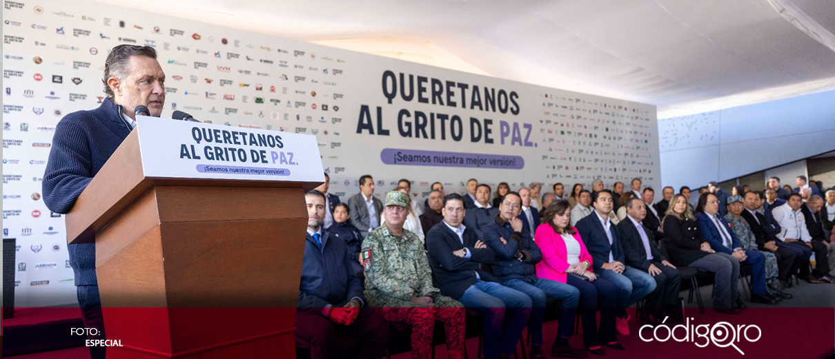 Sociedad y gobierno suman esfuerzos con iniciativa Queretanos al Grito de Paz: Kuri