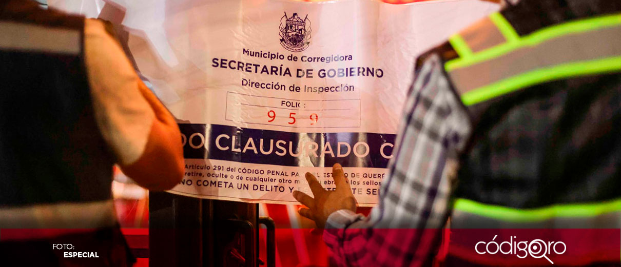 Clausuran autoridades 4 restaurantes y bares en Corregidora