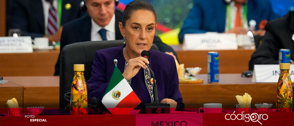 Sheinbaum propone al G20 destinar gasto militar a reforestación