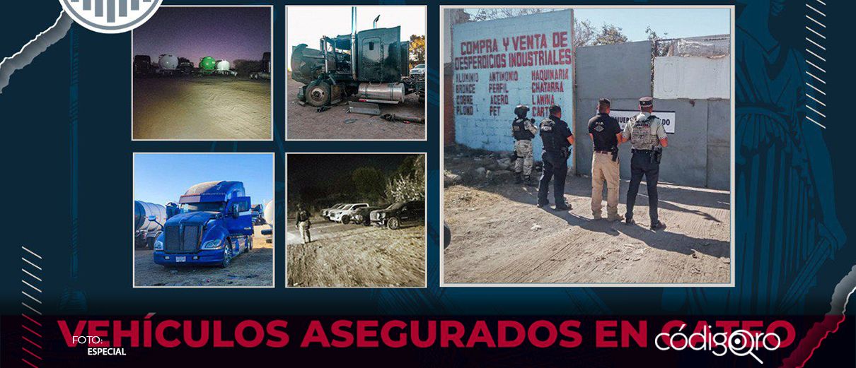 Aseguran 27 vehículos tras cateo a predio en San Juan del Río