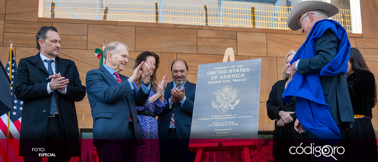 Develan placa conmemorativa de nueva sede de la Embajada de EUA en México