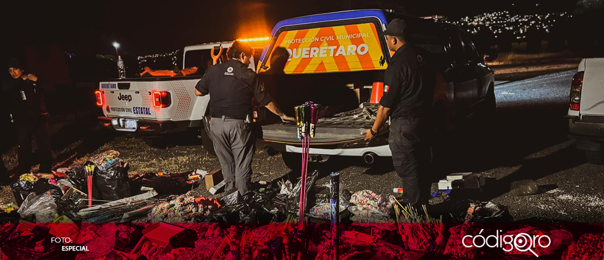 Retiran más de dos toneladas de pirotecnia en el municipio de Querétaro