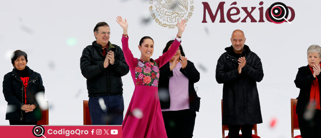 La presidenta de México, Claudia Sheinbaum, celebró sus primeros 100 días de gobierno. Foto: Agencia EFE