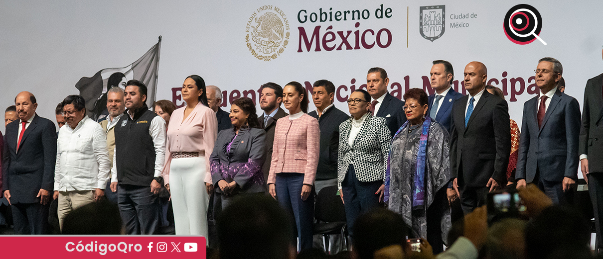 Kuri acompaña a Sheinbaum en Encuentro Nacional Municipal