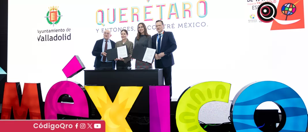 Con el objetivo de fortalecer alianzas y promover la riqueza turística, cultural y gastronómica entre México y España, Querétaro y Valladolid firmaron un convenio de colaboración. Foto: Especial
