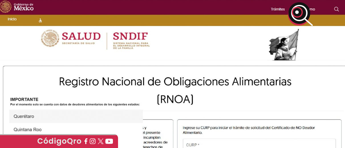 Implementan en Querétaro el Registro Nacional de Obligaciones Alimentarias