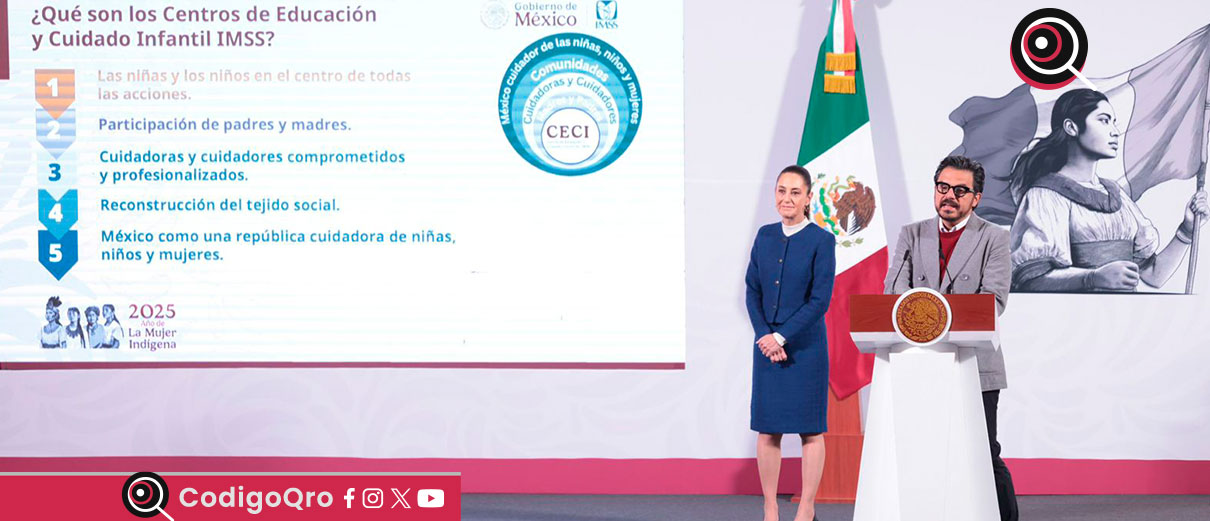 Sheinbaum presenta los Centros de Educación y Cuidado Infantil del IMSS