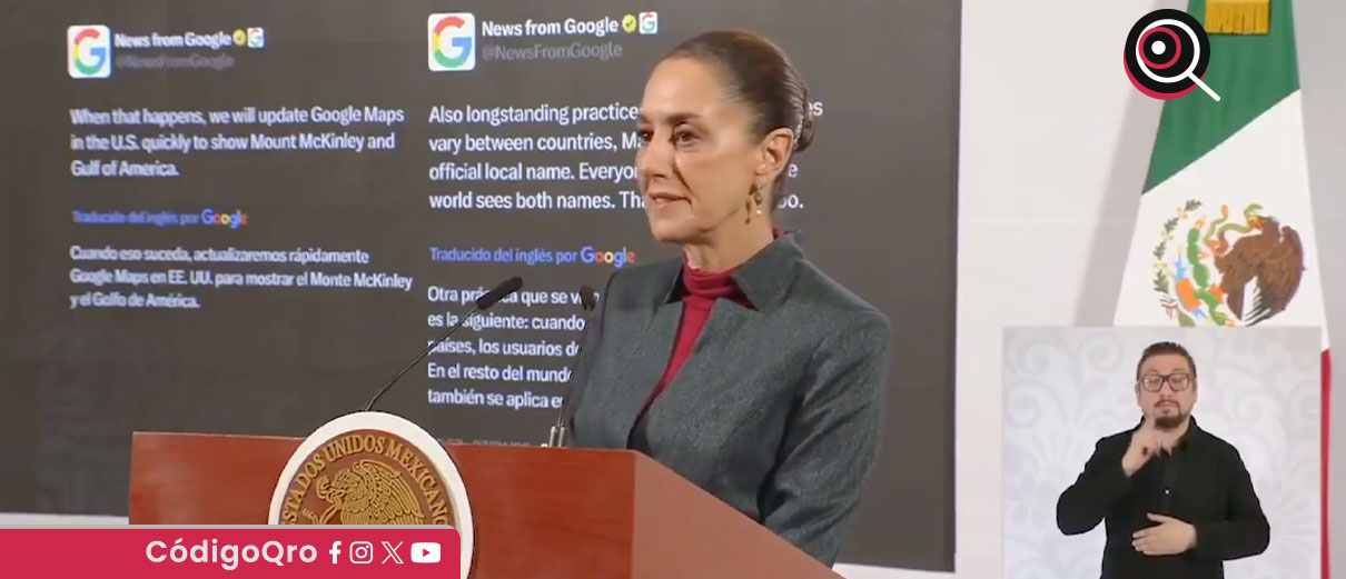 Sheinbaum enviará carta a Google por cambio de nombre del Golfo de México