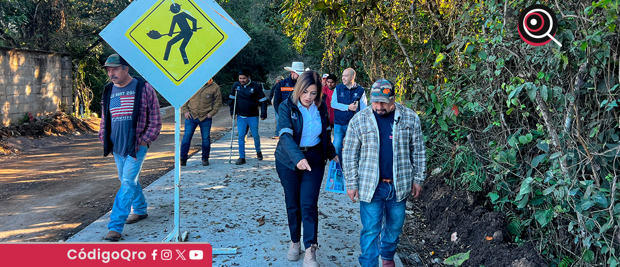 Autoridades estatales supervisan obra vial en Neblinas