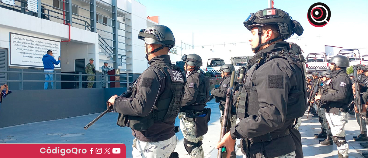 Salen de Querétaro 200 agentes de Guardia Nacional rumbo a Nuevo León