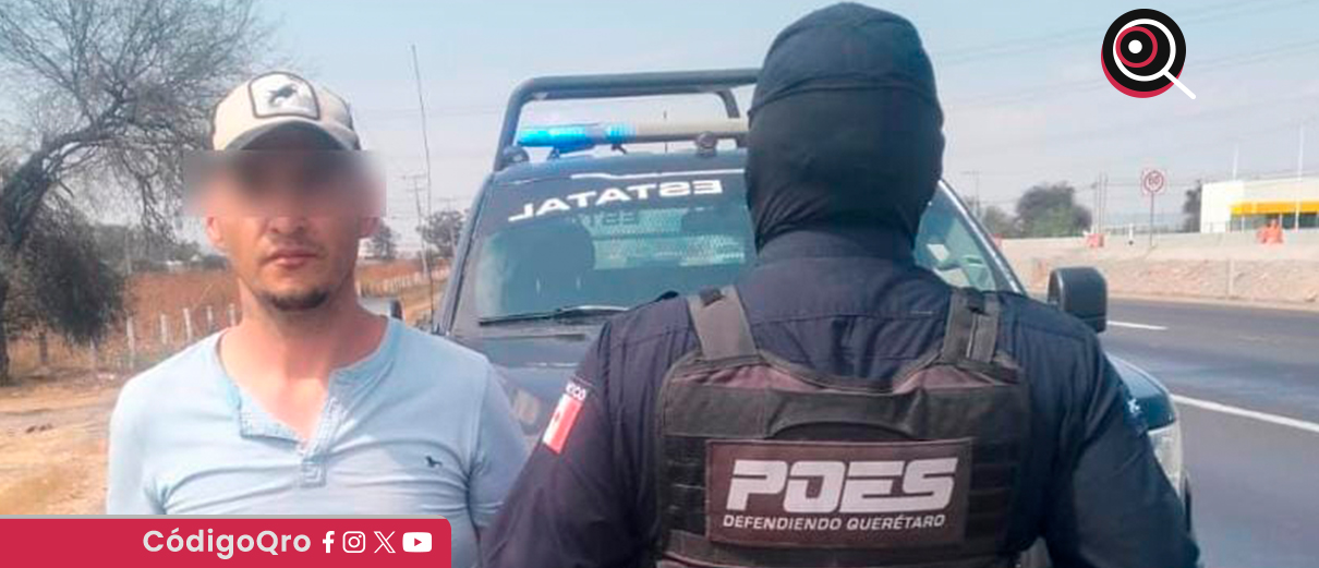 Policía Estatal detiene a un sujeto por delitos contra la salud