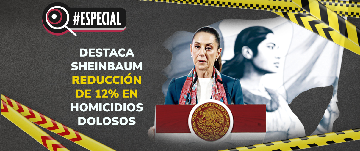 Destaca Sheinbaum reducción de 12% en homicidios dolosos