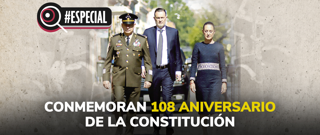 Conmemoran 108 aniversario de la Constitución