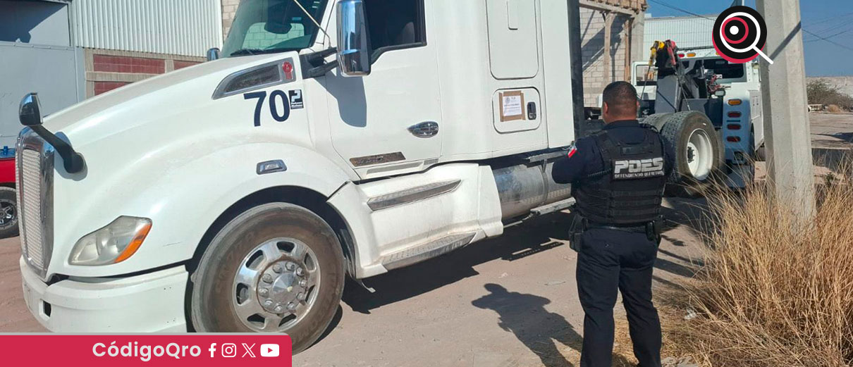 Poes detiene a dos personas por robo a transporte de carga federal