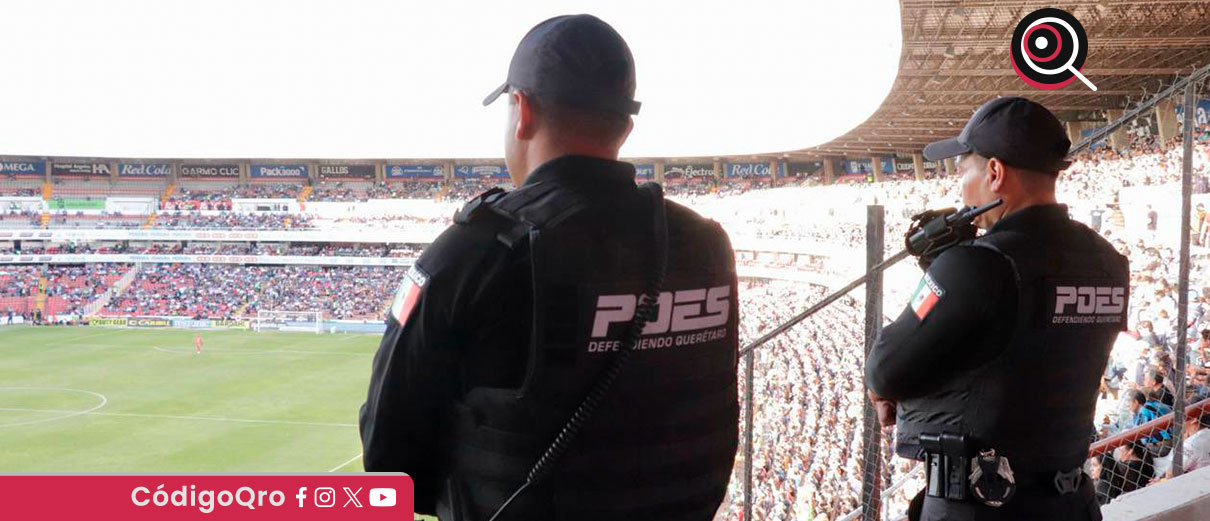 Refuerzan seguridad para el partido entre Gallos Blancos vs San Luis