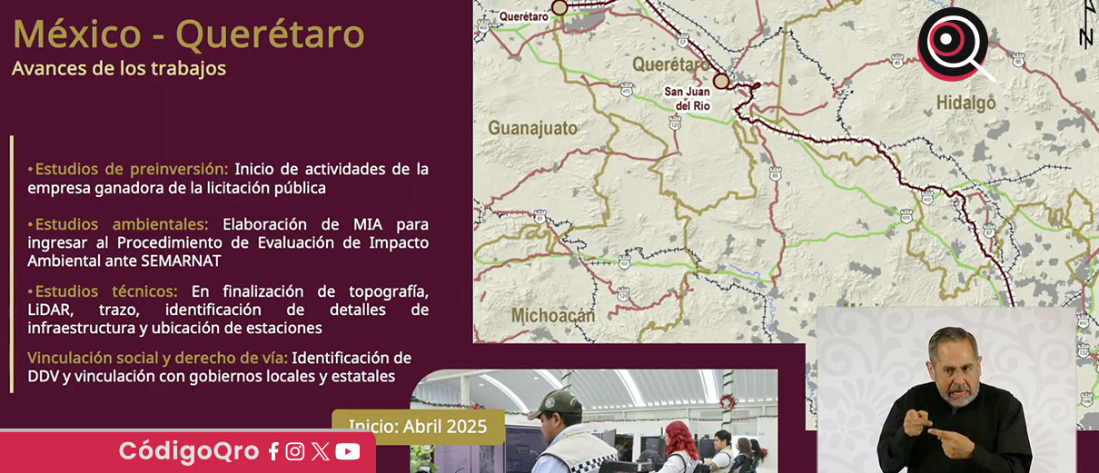 Tren México-Querétaro contará con cuatro estaciones
