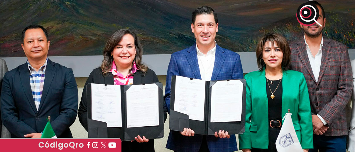 Firman convenio El Marqués y UAQ para impulsar la educación