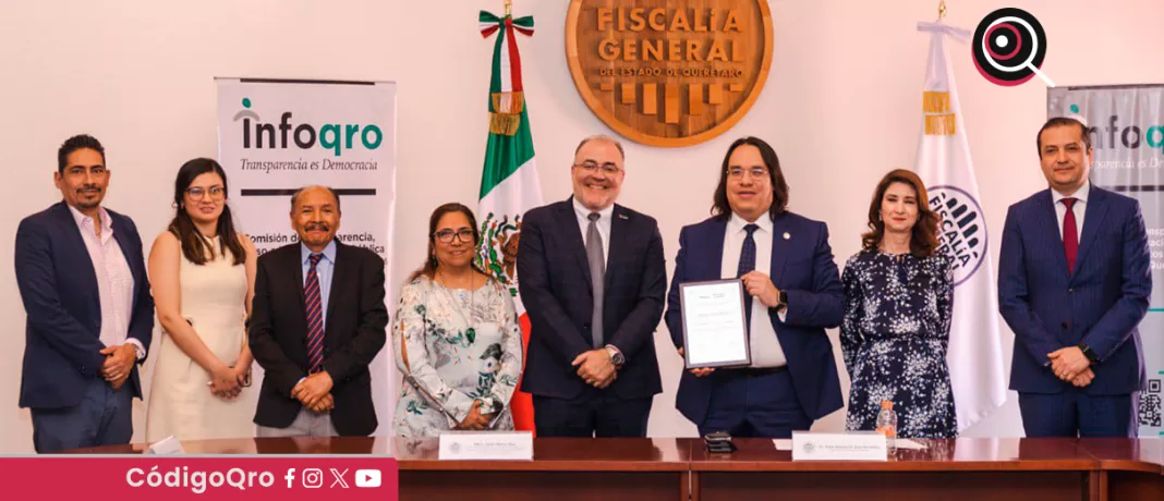 La FGE recibió un reconocimiento por su participación en el reto Transparencia Proactiva Querétaro 2024; esto, debido al proyecto Conectar 