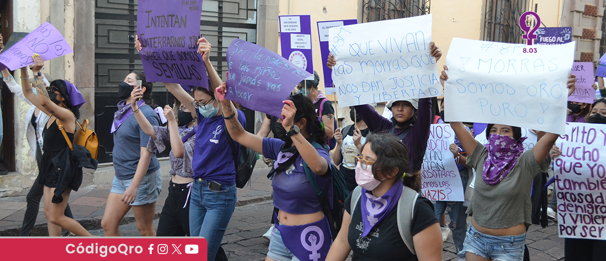Morena, artesanas y Feminismo para Todas MX piden seguridad en marcha