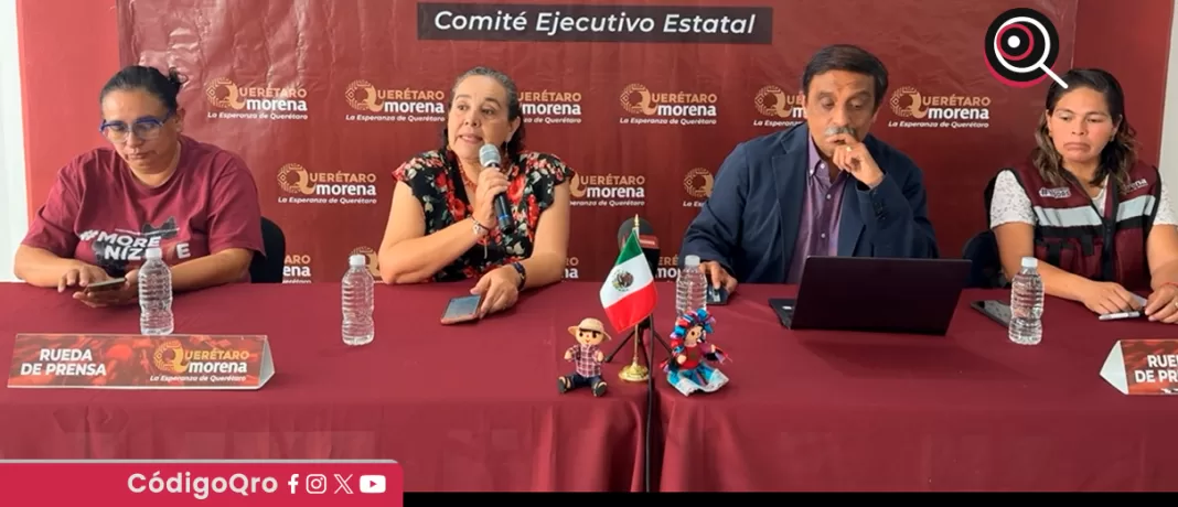Morena Querétaro rechazó los señalamientos de presuntas amenazas. Foto: Especial