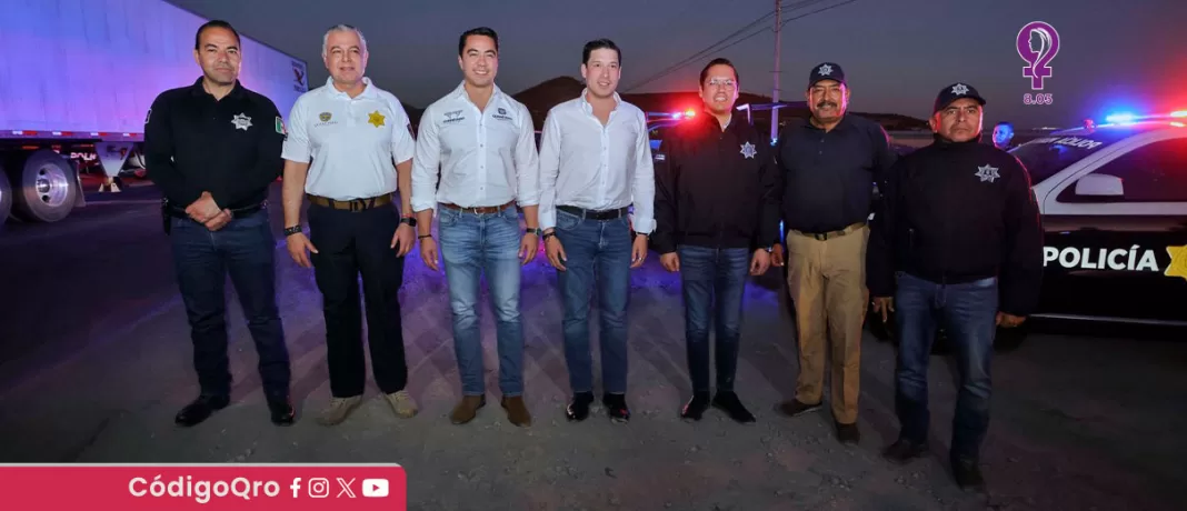 Presidentes municipales de la zona metropolitana supervisaron retenes de prevención en la carretera 500 para reforzar la seguridad / Foto: Cortesía