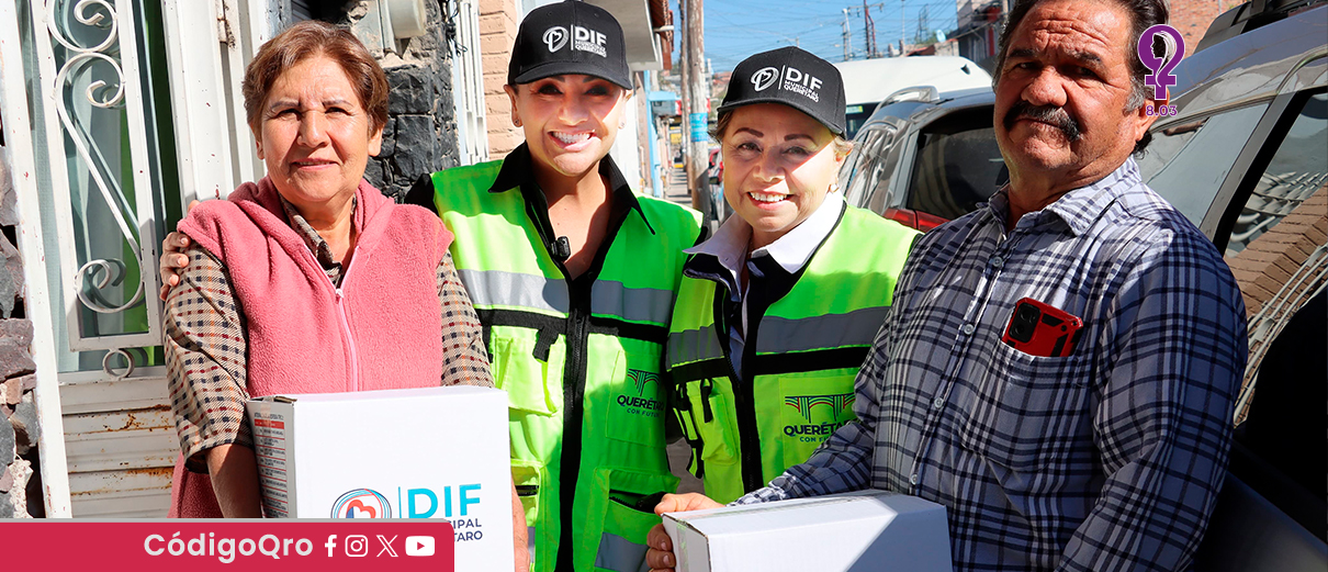 Entregan apoyos alimentarios casa por casa a adultos mayores