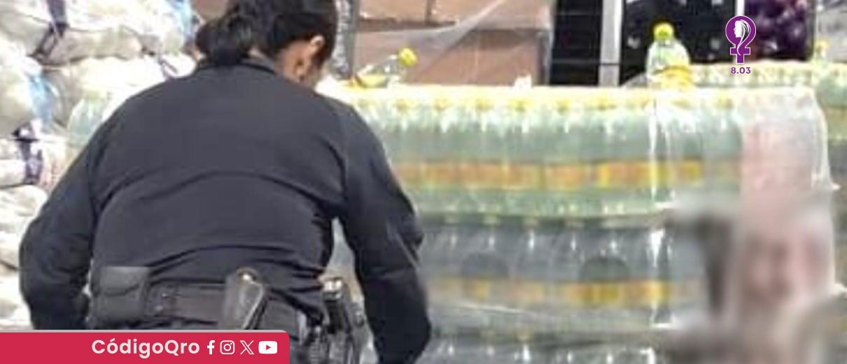 Decomisan metanfetamina oculta en botellas de agua mineral