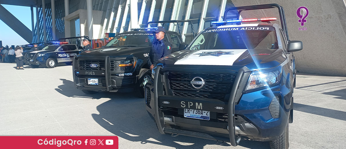 Reciben PoEs y diez corporaciones municipales, patrullas y equipo