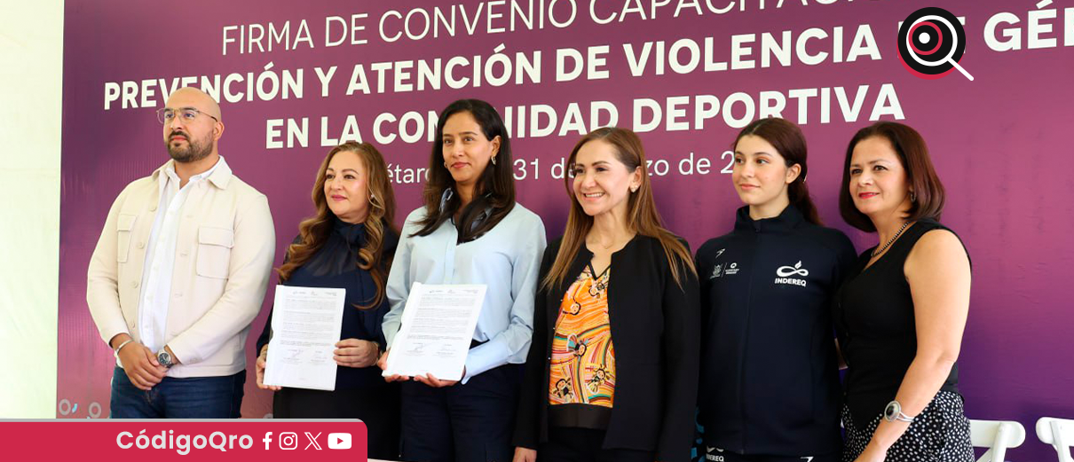 Indereq y FUMUDE firman convenio para atender violencia de género en el deporte