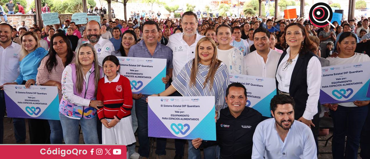 Refuerza gobernador con equipamiento aulas cocina en Pinal de Amoles