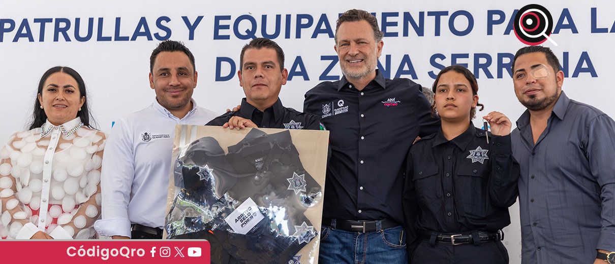Gobernador entrega patrullas y equipamiento a policías de la Sierra Gorda