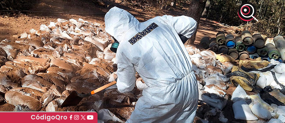 Marina desmantela laboratorio clandestino en Carrizalillo, Zacatecas