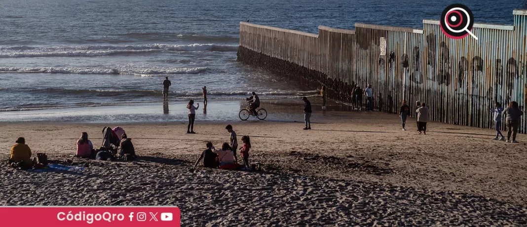 Estados Unidos levantó un muro de nueve metros de altura sobre la canalización del río Tijuana, sin consultar a las autoridades mexicanas / Foto: Cortesía