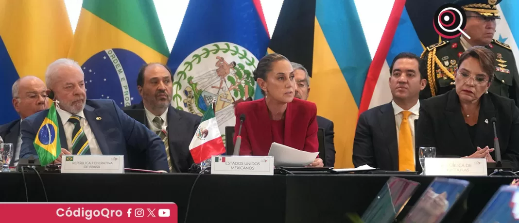 La presidenta de México, Claudia Sheinbaum, participó en la reunión de la CELAC en Honduras. Foto: Agencia EFE